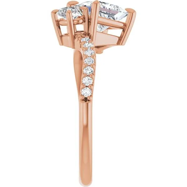 Two-Stone Bypass Engagement Ring Image 4 Raleigh Diamond Fine Jewelry Raleigh, NC