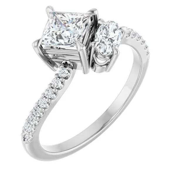Two-Stone Bypass Engagement Ring Raleigh Diamond Fine Jewelry Raleigh, NC