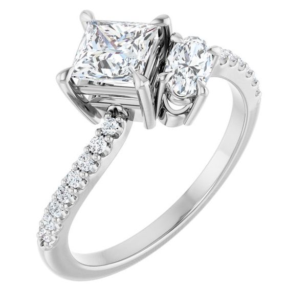 Two-Stone Bypass Engagement Ring