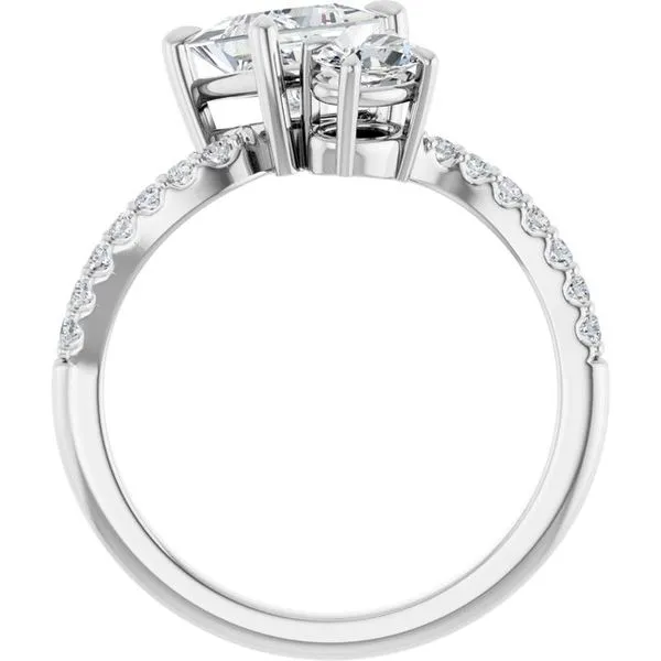 Two-Stone Bypass Engagement Ring Image 2 Raleigh Diamond Fine Jewelry Raleigh, NC