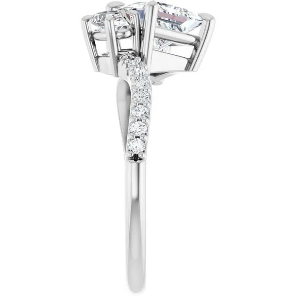 Two-Stone Bypass Engagement Ring Image 4 Raleigh Diamond Fine Jewelry Raleigh, NC