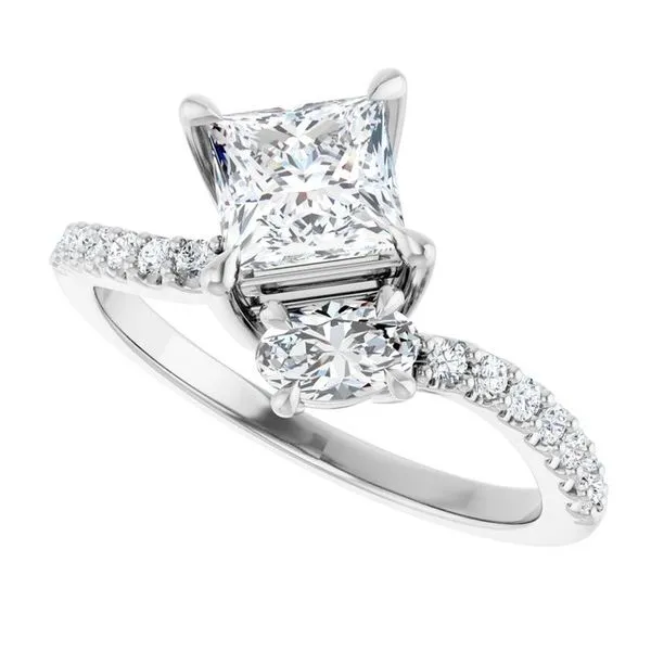 Two-Stone Bypass Engagement Ring Image 5 Raleigh Diamond Fine Jewelry Raleigh, NC