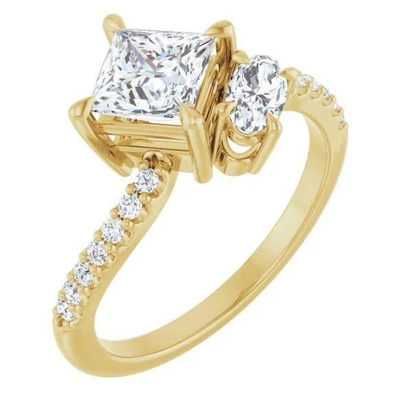 Two-Stone Bypass Engagement Ring Raleigh Diamond Fine Jewelry Raleigh, NC