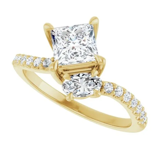 Two-Stone Bypass Engagement Ring Image 5 Raleigh Diamond Fine Jewelry Raleigh, NC