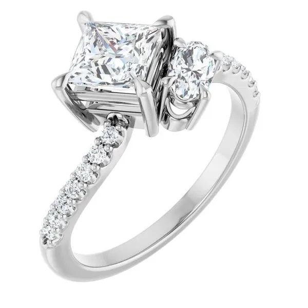 Two-Stone Bypass Engagement Ring Raleigh Diamond Fine Jewelry Raleigh, NC