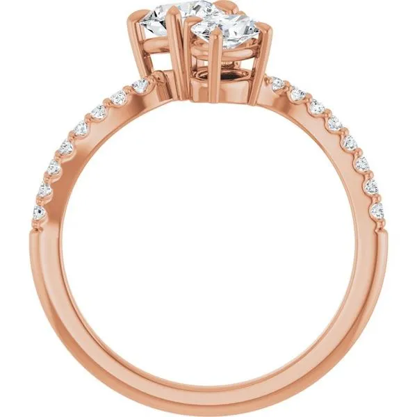 Two-Stone Bypass Engagement Ring Image 2 Raleigh Diamond Fine Jewelry Raleigh, NC