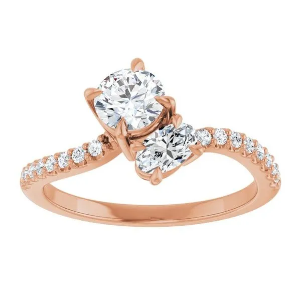Two-Stone Bypass Engagement Ring Image 3 Raleigh Diamond Fine Jewelry Raleigh, NC
