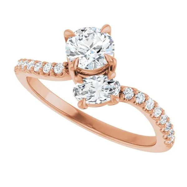 Two-Stone Bypass Engagement Ring Image 5 Raleigh Diamond Fine Jewelry Raleigh, NC