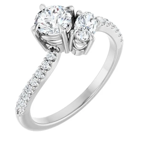 Two-Stone Bypass Engagement Ring Raleigh Diamond Fine Jewelry Raleigh, NC
