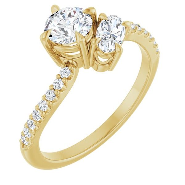 Two-Stone Bypass Engagement Ring
