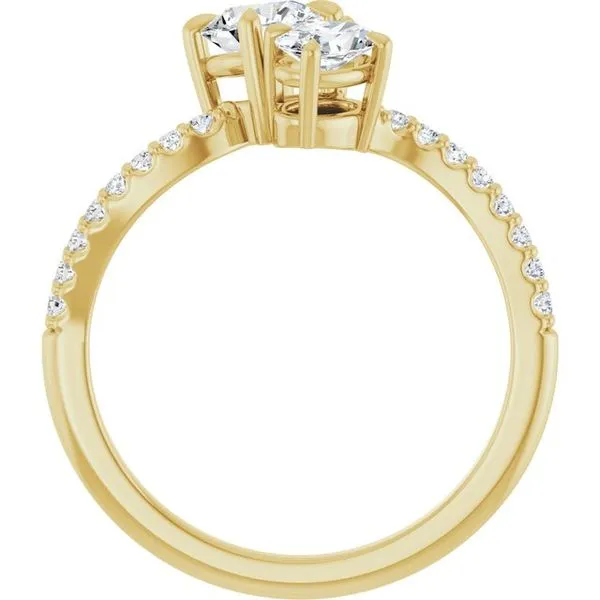 Two-Stone Bypass Engagement Ring Image 2 Raleigh Diamond Fine Jewelry Raleigh, NC