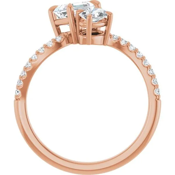 Two-Stone Bypass Engagement Ring Image 2 Raleigh Diamond Fine Jewelry Raleigh, NC