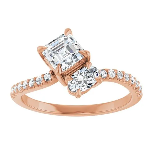 Two-Stone Bypass Engagement Ring Image 3 Raleigh Diamond Fine Jewelry Raleigh, NC