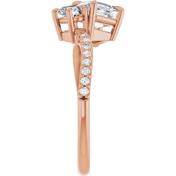 Two-Stone Bypass Engagement Ring Image 4 Raleigh Diamond Fine Jewelry Raleigh, NC