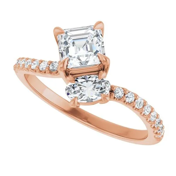 Two-Stone Bypass Engagement Ring Image 5 Raleigh Diamond Fine Jewelry Raleigh, NC