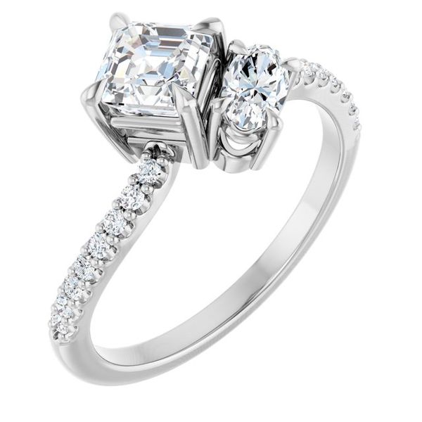 Two-Stone Bypass Engagement Ring