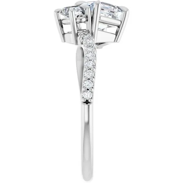 Two-Stone Bypass Engagement Ring Image 4 Raleigh Diamond Fine Jewelry Raleigh, NC