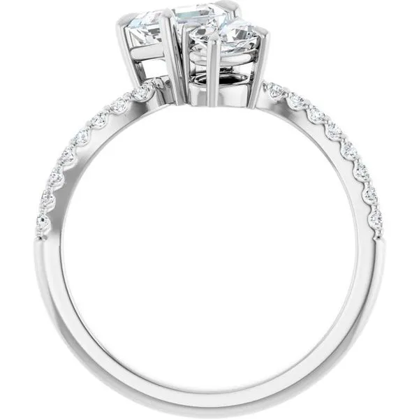 Two-Stone Bypass Engagement Ring Image 2 Raleigh Diamond Fine Jewelry Raleigh, NC