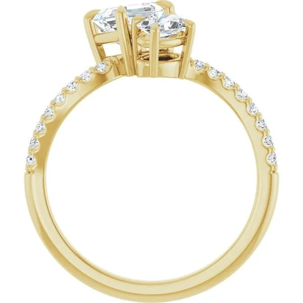 Two-Stone Bypass Engagement Ring Image 2 Raleigh Diamond Fine Jewelry Raleigh, NC