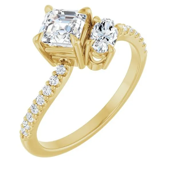 Two-Stone Bypass Engagement Ring Raleigh Diamond Fine Jewelry Raleigh, NC