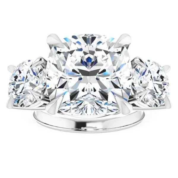 Three-Stone Engagement Ring Image 3 Berilian Jewelers Folsom, CA