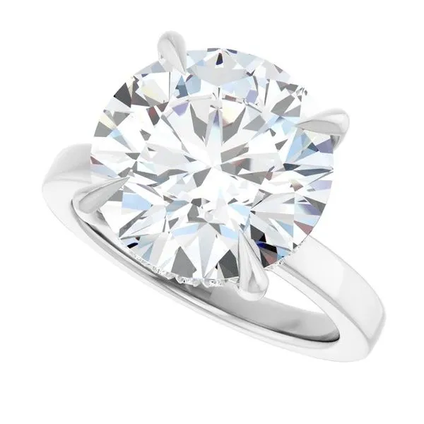 Claw-Prong Hidden Halo-Style Engagement Ring Image 5 Jimmy Smith Jewelers Decatur, AL