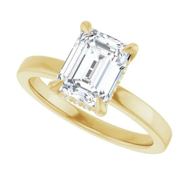 Claw-Prong Hidden Halo-Style Engagement Ring Image 5 Austin's Fine Diamonds & Jewelry Lyndhurst, NJ