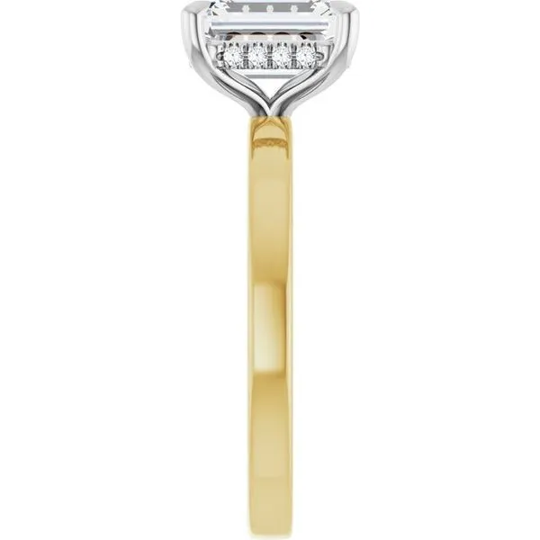 Claw-Prong Hidden Halo-Style Engagement Ring Image 4 J. West Jewelers Round Rock, TX