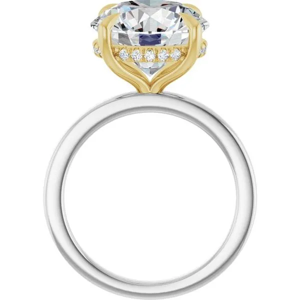 Claw-Prong Hidden Halo-Style Engagement Ring Image 2 Hudson Valley Goldsmith New Paltz, NY