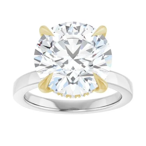 Claw-Prong Hidden Halo-Style Engagement Ring Image 3 Don's Jewelry & Design Washington, IA