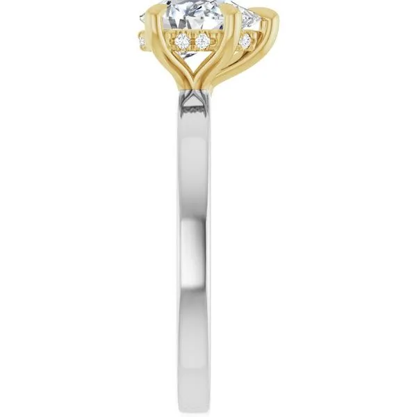 Claw-Prong Hidden Halo-Style Engagement Ring Image 4 Don's Jewelry & Design Washington, IA