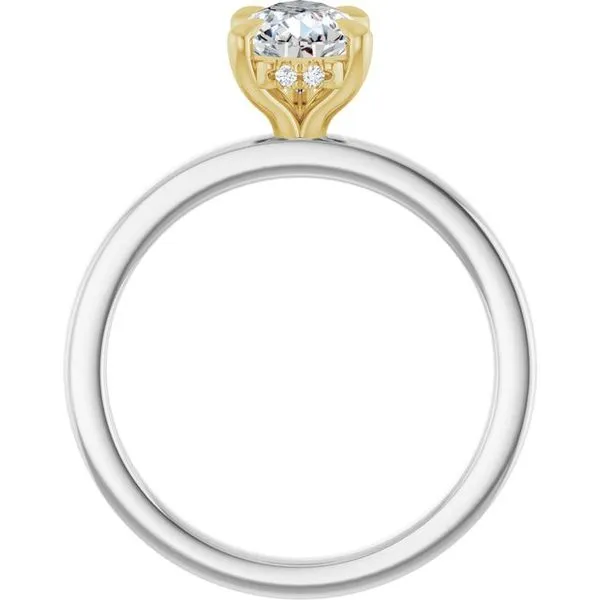 Claw-Prong Hidden Halo-Style Engagement Ring Image 2 Arezzo Jewelers Elmwood Park, IL