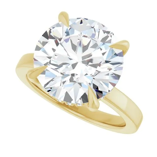 Claw-Prong Hidden Halo-Style Engagement Ring Image 5 Natale Jewelers Sewell, NJ