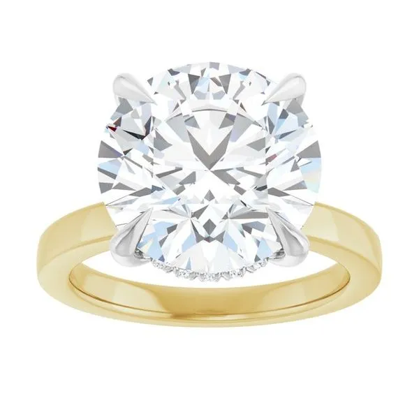 Claw-Prong Hidden Halo-Style Engagement Ring Image 3 Northwood Jewelers Northwood, OH