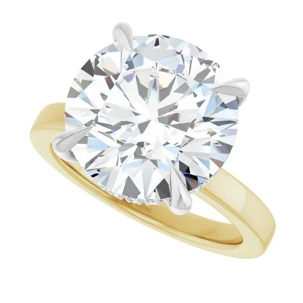 Claw-Prong Hidden Halo-Style Engagement Ring Image 5 Arezzo Jewelers Elmwood Park, IL