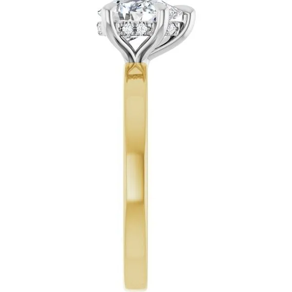 Claw-Prong Hidden Halo-Style Engagement Ring Image 4 Don's Jewelry & Design Washington, IA