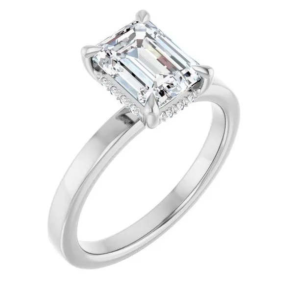 Claw-Prong Hidden Halo-Style Engagement Ring Raleigh Diamond Fine Jewelry Raleigh, NC
