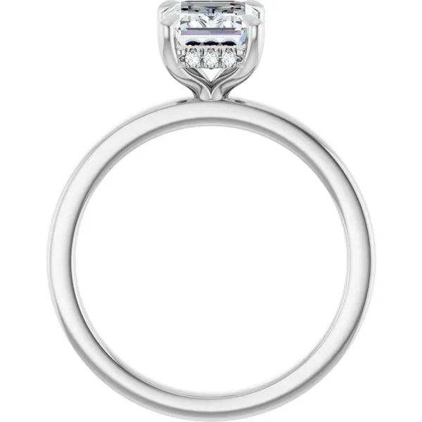 Claw-Prong Hidden Halo-Style Engagement Ring Image 2 Jimmy Smith Jewelers Decatur, AL