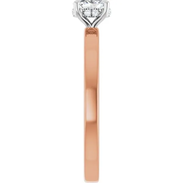 Claw-Prong Hidden Halo-Style Engagement Ring Image 4 Northwood Jewelers Northwood, OH