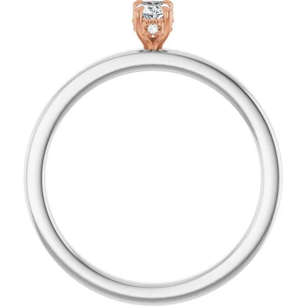 Claw-Prong Hidden Halo-Style Engagement Ring Image 2 Don's Jewelry & Design Washington, IA