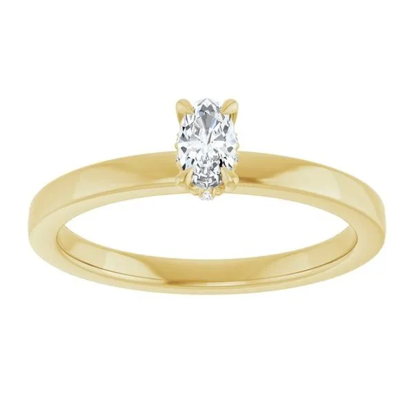 Claw-Prong Hidden Halo-Style Engagement Ring Image 3 J. Thomas Jewelers Rochester Hills, MI