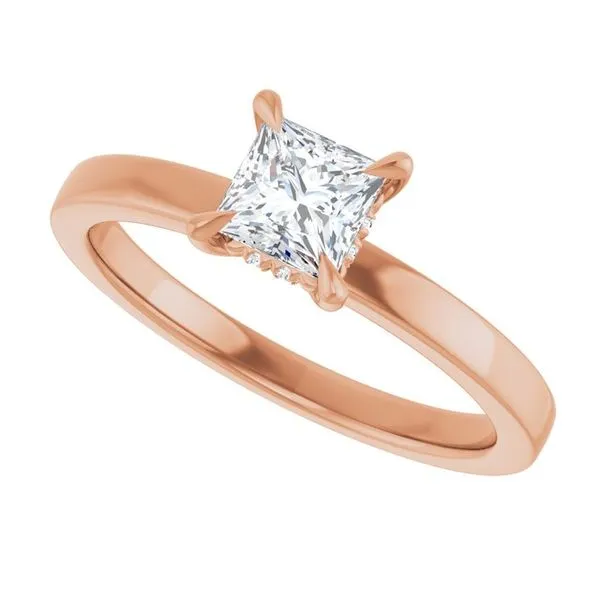 Claw-Prong Hidden Halo-Style Engagement Ring Image 5 The Jewelry Source El Segundo, CA