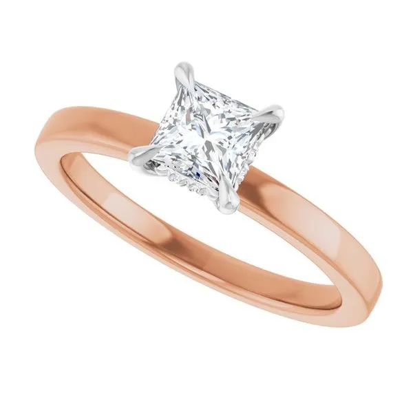 Claw-Prong Hidden Halo-Style Engagement Ring Image 5 Arezzo Jewelers Elmwood Park, IL