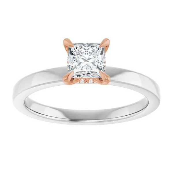 Claw-Prong Hidden Halo-Style Engagement Ring Image 3 Arezzo Jewelers Elmwood Park, IL