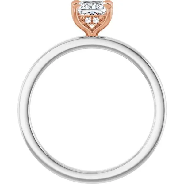 Claw-Prong Hidden Halo-Style Engagement Ring Image 2 Austin's Fine Diamonds & Jewelry Lyndhurst, NJ