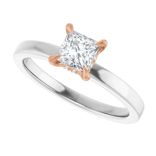 Claw-Prong Hidden Halo-Style Engagement Ring Image 5 Banks Jewelers Burnsville, NC