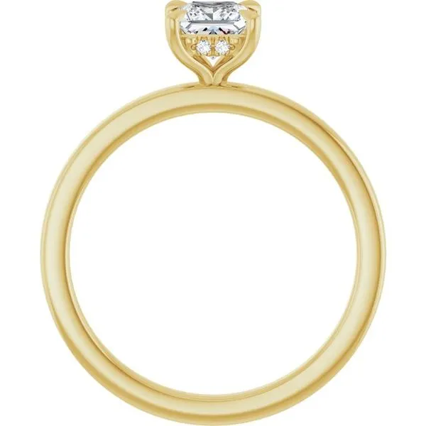 Claw-Prong Hidden Halo-Style Engagement Ring Image 2 Hudson Valley Goldsmith New Paltz, NY