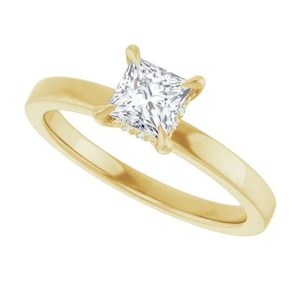 Claw-Prong Hidden Halo-Style Engagement Ring Image 5 Northwood Jewelers Northwood, OH