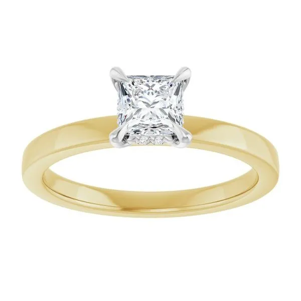 Claw-Prong Hidden Halo-Style Engagement Ring Image 3 Northwood Jewelers Northwood, OH