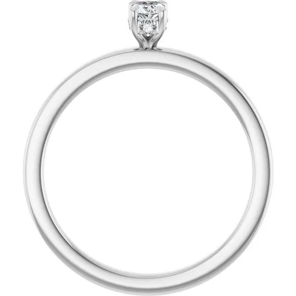 Claw-Prong Hidden Halo-Style Engagement Ring Image 2 JF Jones Jewelers Rochester, NY